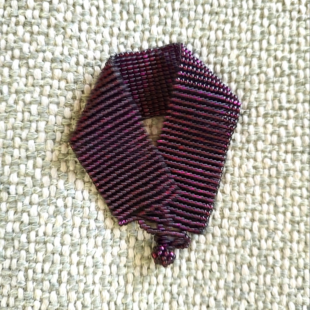 Beaded Geometric Boho Burgundy Brown Bracelet
